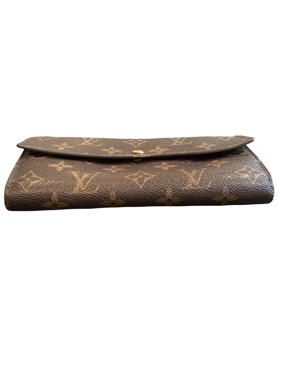 Louis Vuitton Brown Monogram Continental Wallet with Gold Snap - Picture 11 of 15